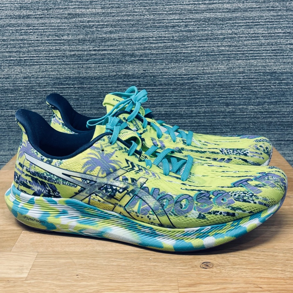 Asics Noosa Tri 14 Running Shoes Men 10.5 Yellow Tropical Sneakers Ortho Inserts